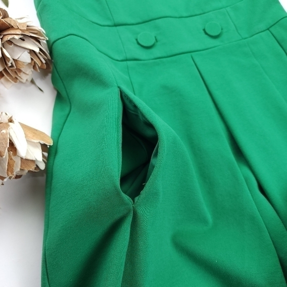 BODEN Green Fit Flare Green Dress sz 6L - Picture 9 of 14